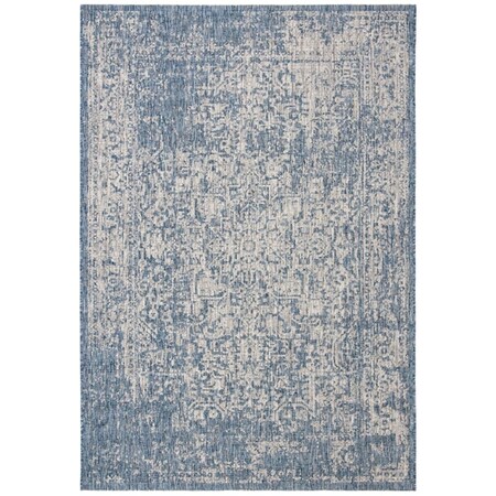 Safavieh 2 ft. x 3 ft. 7 in. Courtyard Outdoor Accent Power Loomed Rug Navy & Grey CY8671-368-2